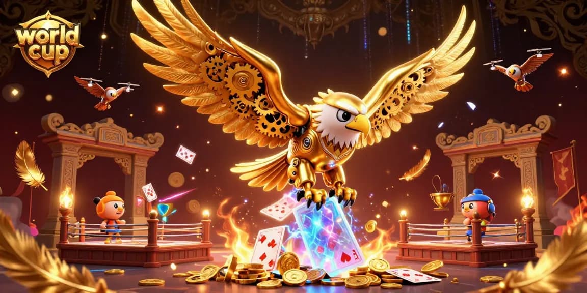 Bet on the world cup with vibrant gambling elements showcased in a dynamic 3D scene