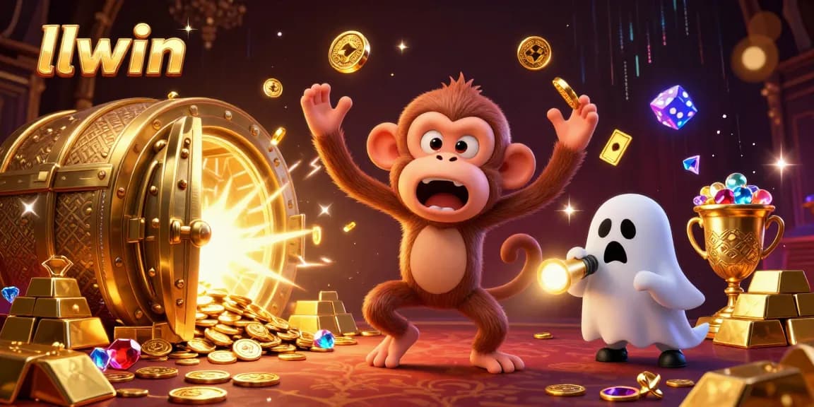 Engage with llwin's immersive gaming experience as mischievous spirits unveil hidden treasures in a vibrant casino.