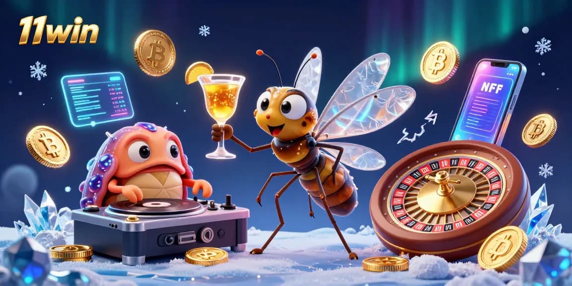 Join the fun with 11win as a charismatic mosquito mascot energizes the casino scene.