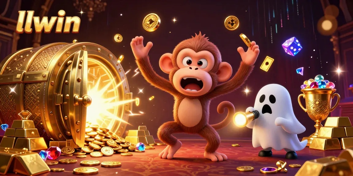 Engage with llwin's immersive gaming experience as mischievous spirits unveil hidden treasures in a vibrant casino.