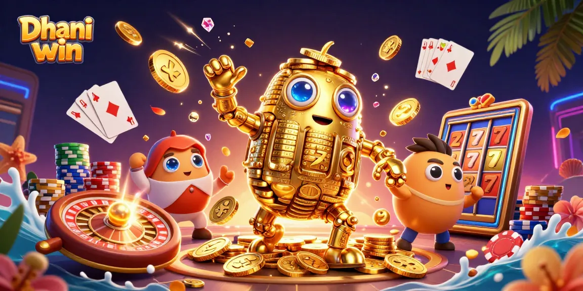 Experience the thrill of winning with Dhani win's vibrant games and graphics in a stunning 3D scene.