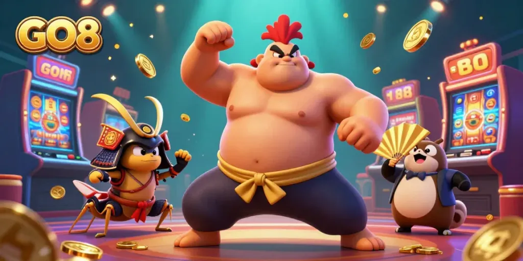 Experience thrilling moments at GO8's vibrant casino with epic characters and dynamic action.
