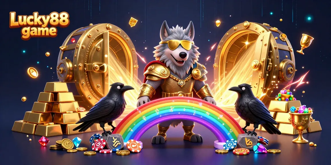 Play the exciting Lucky88 game with Odin and mystical treasures in a vibrant 3D scene.