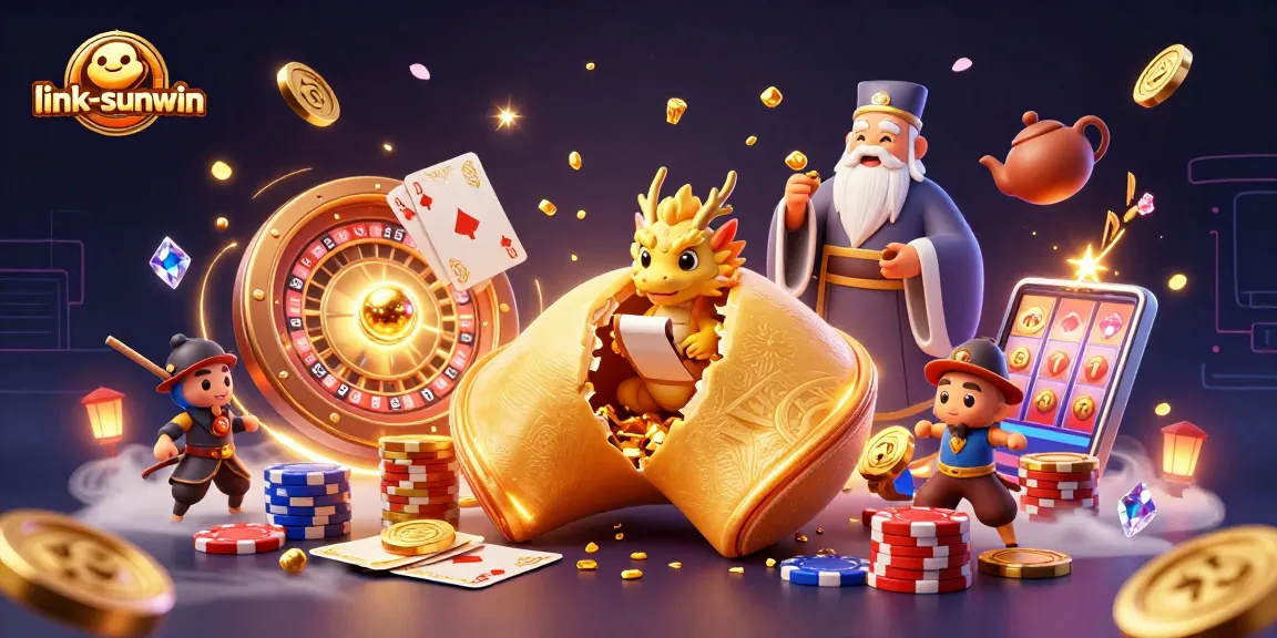 Experience winning strategies at link-sunwin with vibrant golden gaming illustration.