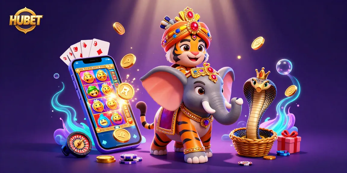 Experience exciting gaming at HUBET with vibrant characters and dynamic casino elements in action.