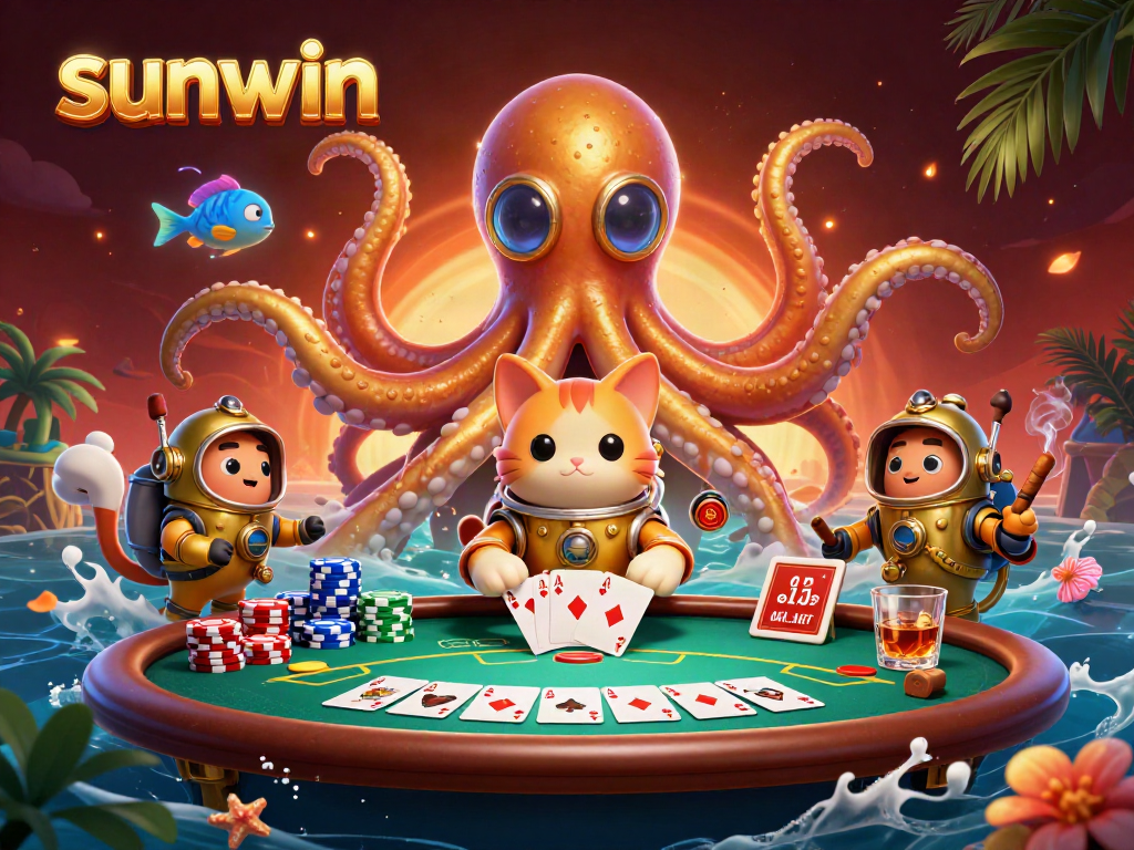 Experience thrilling games at sunwin with vibrant poker action and captivating ocean characters.