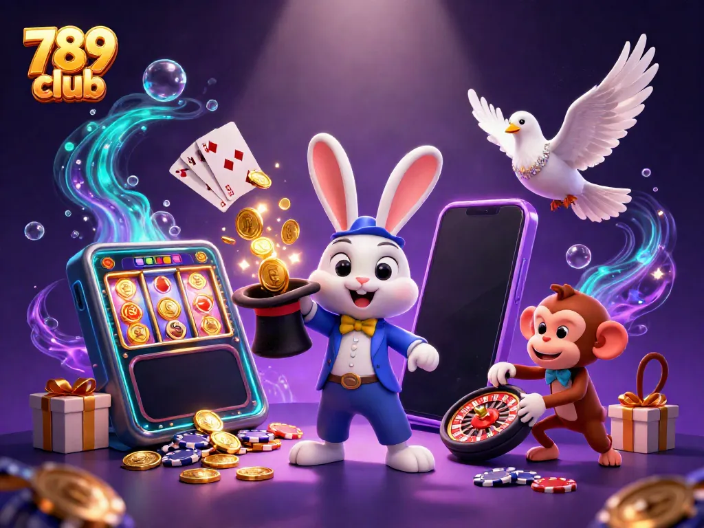 Engage in thrilling gaming fun at 789 club with cartoon characters bringing excitement to online gambling.