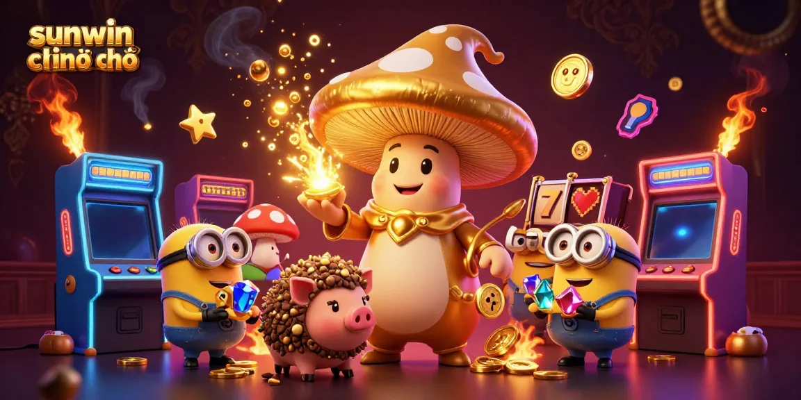 Engage with sunwin chính chủ through this vibrant 3D illustration, showcasing a magical casino experience.