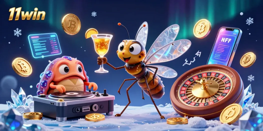 Join the fun with 11win as a charismatic mosquito mascot energizes the casino scene.
